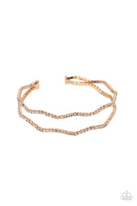 Delicate Dazzle - Gold - Paparazzi Accessories - Bracelet - Jewelry with Erin Binford