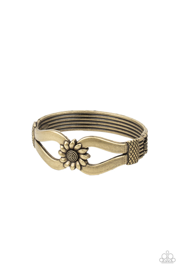 Let A Hundred SUNFLOWERS Bloom - Brass - Paparazzi Accessories - Bracelet - Jewelry with Erin Binford
