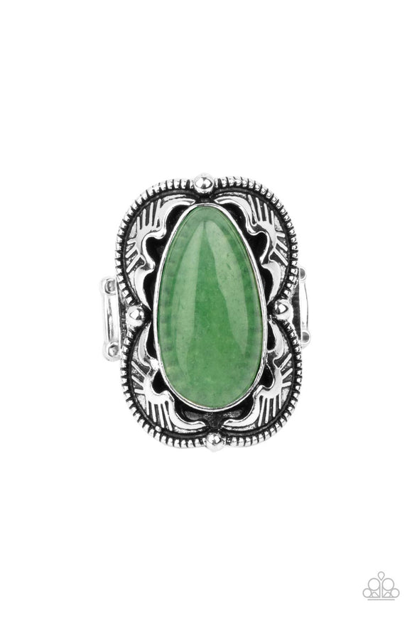 Mystical Mambo - Green - Paparazzi Accessories - Ring - Jewelry with Erin Binford