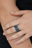 Classic Crossover - Blue - Paparazzi Accessories - Ring - Jewelry with Erin Binford