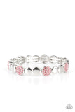 Dimensional Dazzle - Pink - Paparazzi Accessories-Bracelet - Jewelry with Erin Binford