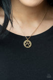 Think PAW-sitive - Gold - Paparazzi Accessories - Necklace - Jewelry with Erin Binford