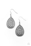 Mayan Mecca - Silver - Paparazzi Accessories - Earring - Jewelry with Erin Binford