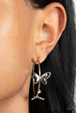 Full Out Flutter - White - Paparazzi Accessories - Earring - Jewelry with Erin Binford