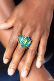 Iridescently Interstellar - Green - Paparazzi Accessories - Ring - Jewelry with Erin Binford