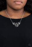 Thunderstruck Teardrops - White - Paparazzi Accessories- Necklace - Jewelry with Erin Binford