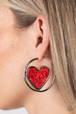 Smitten with You - Red - Paparazzi Accessories - Earring - Jewelry with Erin Binford