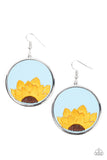 Sun-Kissed Sunflowers - Blue - Paparazzi Accessories - Earring - Jewelry with Erin Binford