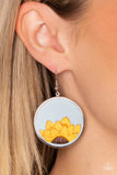 Sun-Kissed Sunflowers - Blue - Paparazzi Accessories - Earring - Jewelry with Erin Binford