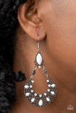 Fluent in Florals - White - Paparazzi Accessories - Earring - Jewelry with Erin Binford