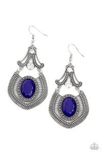 Panama Palace - Blue - Paparazzi Accessories - Earring - Jewelry with Erin Binford