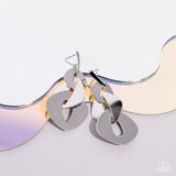Enveloped in Edge - Silver - Paparazzi Accessories - Earring - Jewelry with Erin Binford