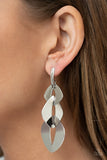 Enveloped in Edge - Silver - Paparazzi Accessories - Earring - Jewelry with Erin Binford