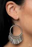 FOWL Tempered - Silver - Paparazzi Accessories - Earring - Jewelry with Erin Binford