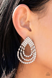 Take a POWER Stance - White - Paparazzi Accessories - Earring - Jewelry with Erin Binford
