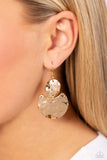 Monochromatic Charisma - Gold - Paparazzi Accessories - Earring - Jewelry with Erin Binford