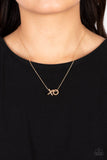 Hugs and Kisses - Gold - Paparazzi Accessories - Necklace - Jewelry with Erin Binford