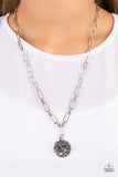 Stardust Saucer - Blue - Paparazzi Accessories - Necklace - Jewelry with Erin Binford