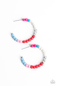 Multicolored Mambo - Pink Multi - Paparazzi Accessories - Earring - Jewelry with Erin Binford