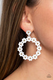 Daisy Meadows - White - Paparazzi Accessories - Earring - Jewelry with Erin Binford