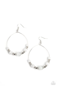 Cats Eye Charisma - White - Paparazzi accessories - Earring - Jewelry with Erin Binford
