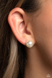 Debutante Details - White - Paparazzi Accessories - Earring - Jewelry with Erin Binford