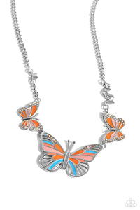 The FLIGHT Direction - Orange - Paparazzi Accessories - Necklace - Jewelry with Erin Binford