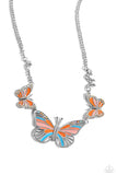 The FLIGHT Direction - Orange - Paparazzi Accessories - Necklace - Jewelry with Erin Binford