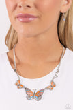 The FLIGHT Direction - Orange - Paparazzi Accessories - Necklace - Jewelry with Erin Binford